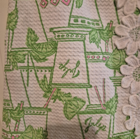 Lilly Pulitzer Just Add Mint Julep Kentucky Derby Print Cotton Skirt - Picture 2 of 8